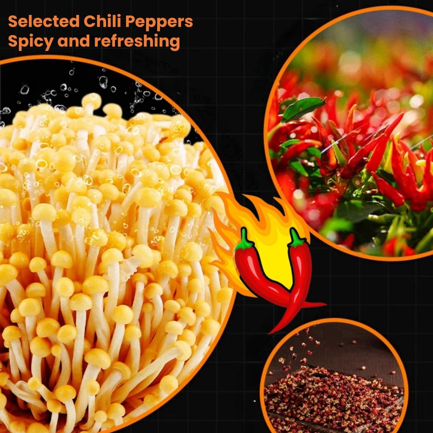 Chinese Specialties Spicy Red Oil Enoki Mushroom, Pickled Vegetables, Latiao Spicy Strips, Chili Sauce Pickle, Crispy Mushroom,