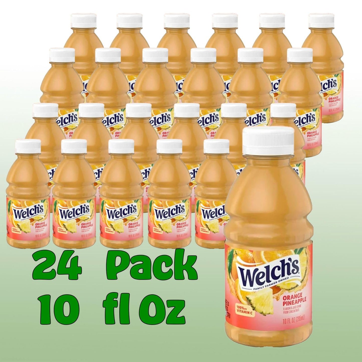 Fruit Juice Orange Pineapple Drink 10 fl oz Plastic Bottles 24 Pack