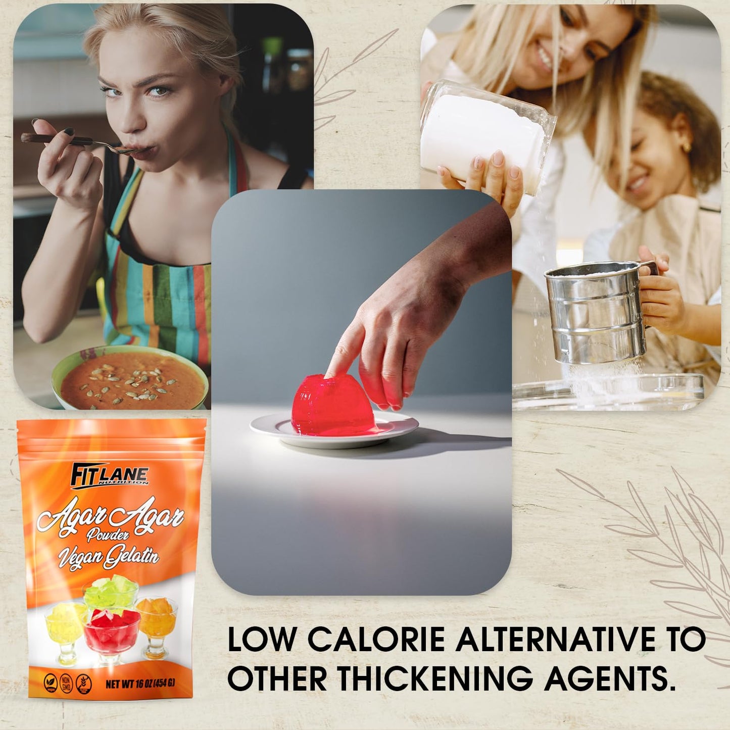 Agar Agar Powder 8oz - Vegan Gelatin Powder Unflavored - For Use in Baking, Vegan Jello, DIY Petri Dishes, as a Thickener and Gu