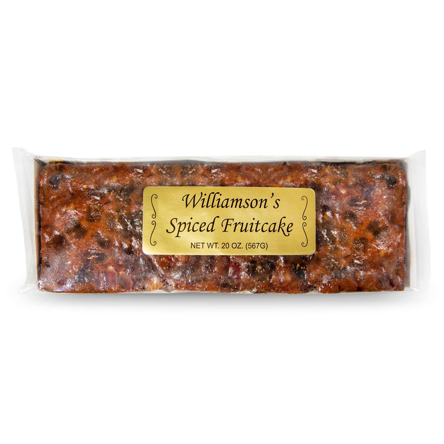 Williamsons Spiced Fruitcake, Fruit Cake, Freshly Made, Gourmet Snack, Food Gift with Fine Fruits and Nuts (20 Ounce, Pack of 1