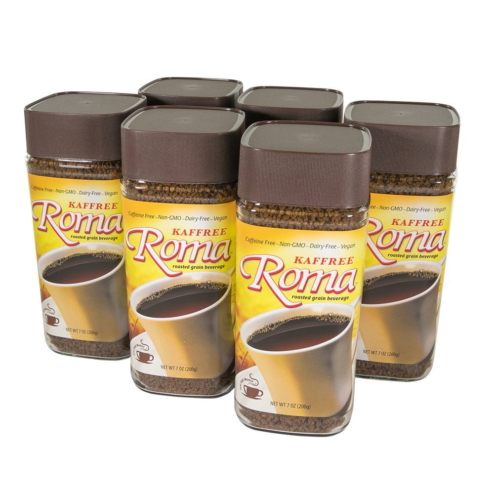 Kaffree Roma Plant-Based Coffee - Original Flavor, 7.05 oz (Pack of 6) - Non-GMO