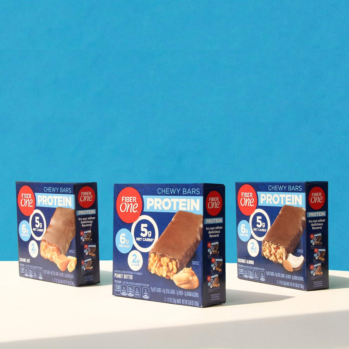 Fiber One Chewy Protein Bars, Caramel Nut, Value Pack, 10 ct (Pack of 6)