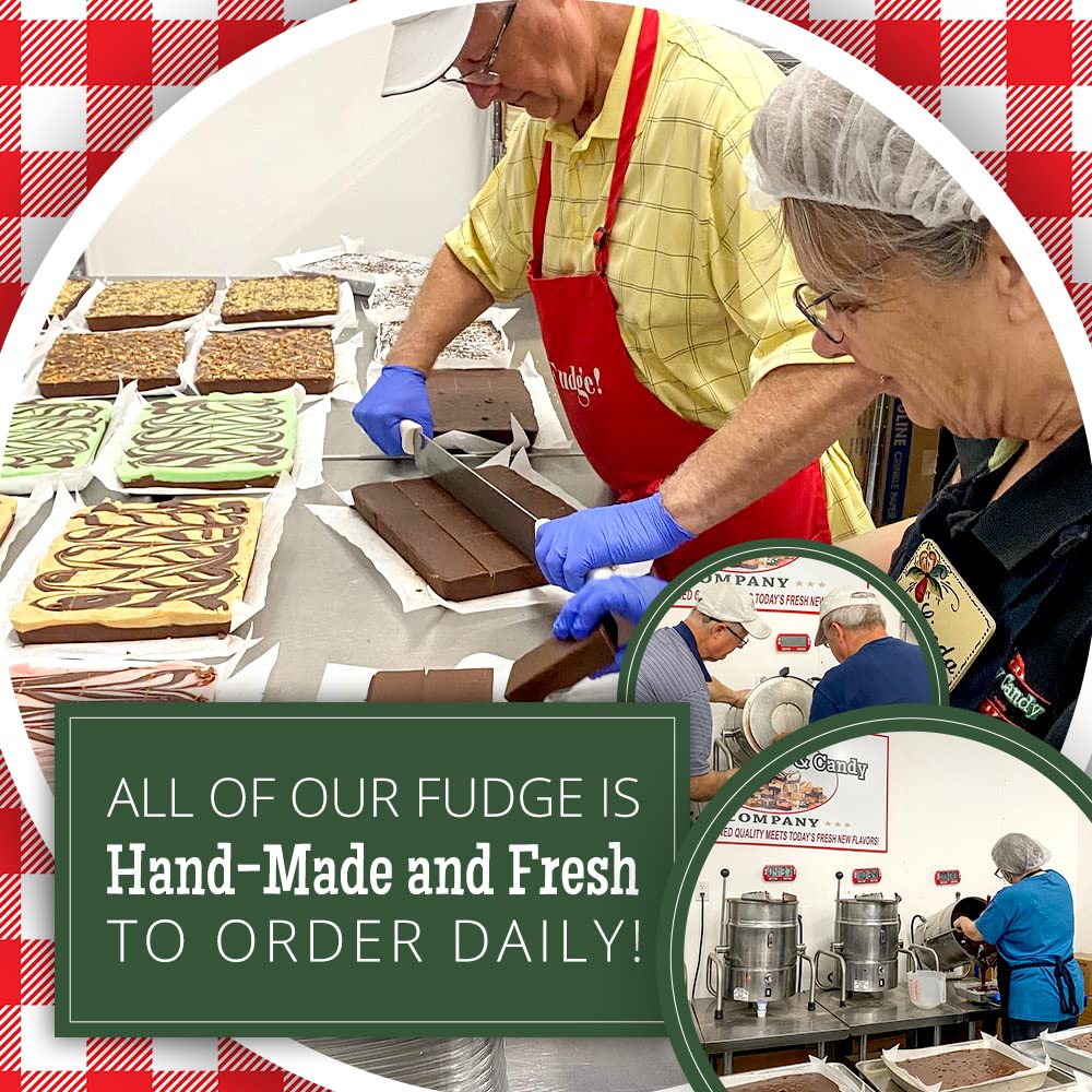 Valley Fudge Mint Chocolate Swirl Gourmet Candy, Fresh Artisan Fudge, Half Pound Package