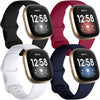 Getino Compatible With Fitbit Sense 2/ Sense Bands/Versa 3/ Versa 4 Band Women Men, Silicone Sport Accessories, Band For Fitbit 