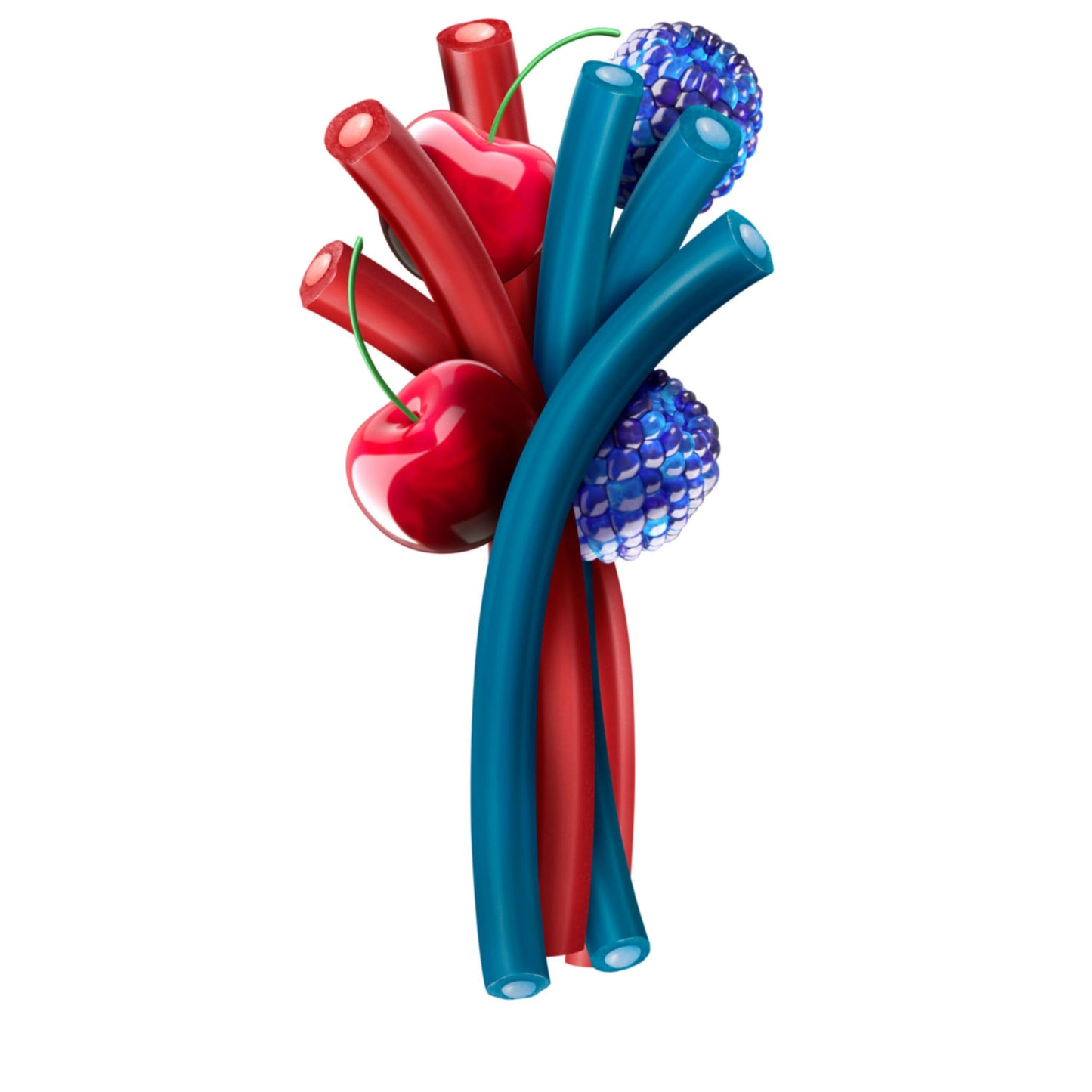 Jolly Rancher Ropes Blue Raspberry And Cherry Flavored Candy Bag, 6 Oz