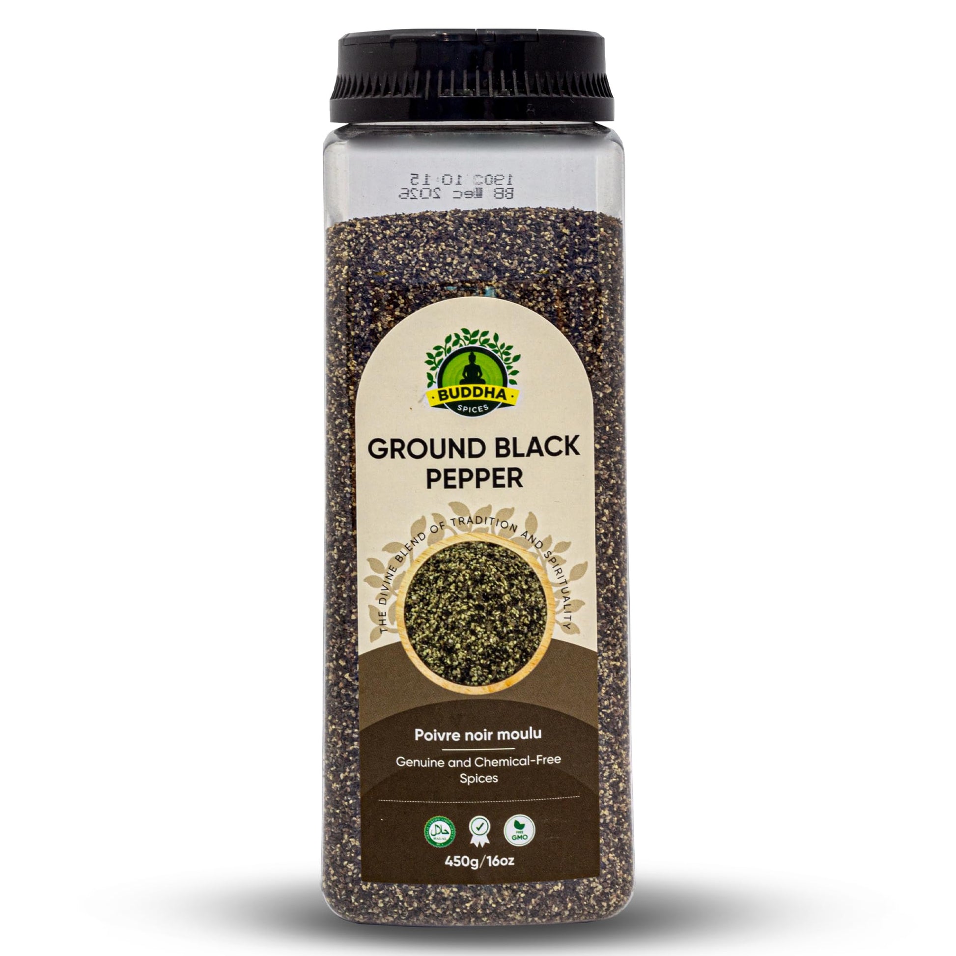 Buddha Spices Inc. Black Pepper Ground 28 Mesh - 450g