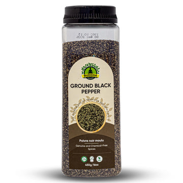 Buddha Spices Inc. Black Pepper Ground 28 Mesh - 450g