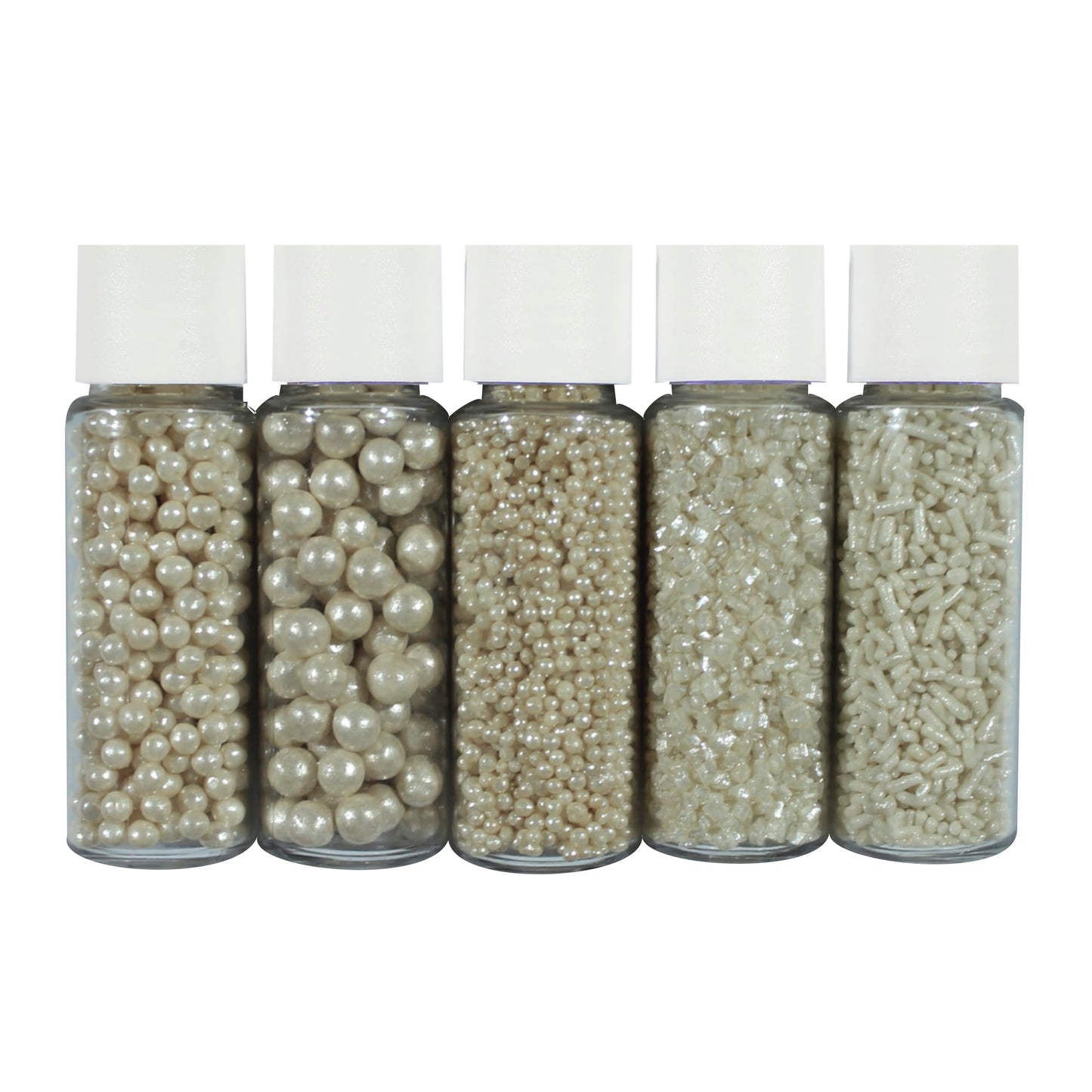Confect Sprinkles for Cakes & Cupcakes Decoration | Birthday Sprinkles | Assorted Pack of 5 Wedding Glamour Pearl Sprinkles | Mi