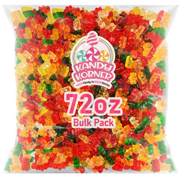 Assorted Gummy Candy - Delicious Gummy Bears - Jumbo Pack 72Oz Gummy Bear Pack - Bulk Bag Gummy Food For Kids And Adults - Multi