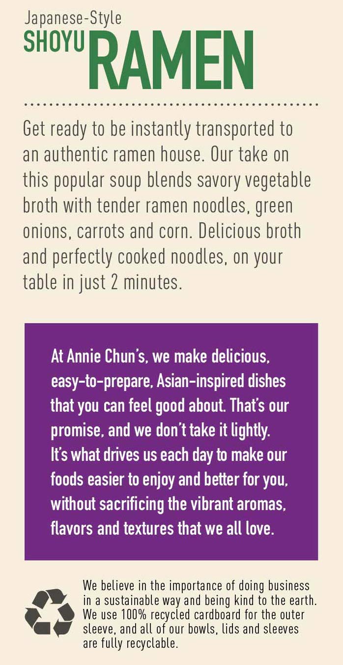 ANNIE SHOYU RAMEN ( 6 X 5.4 OZ   )