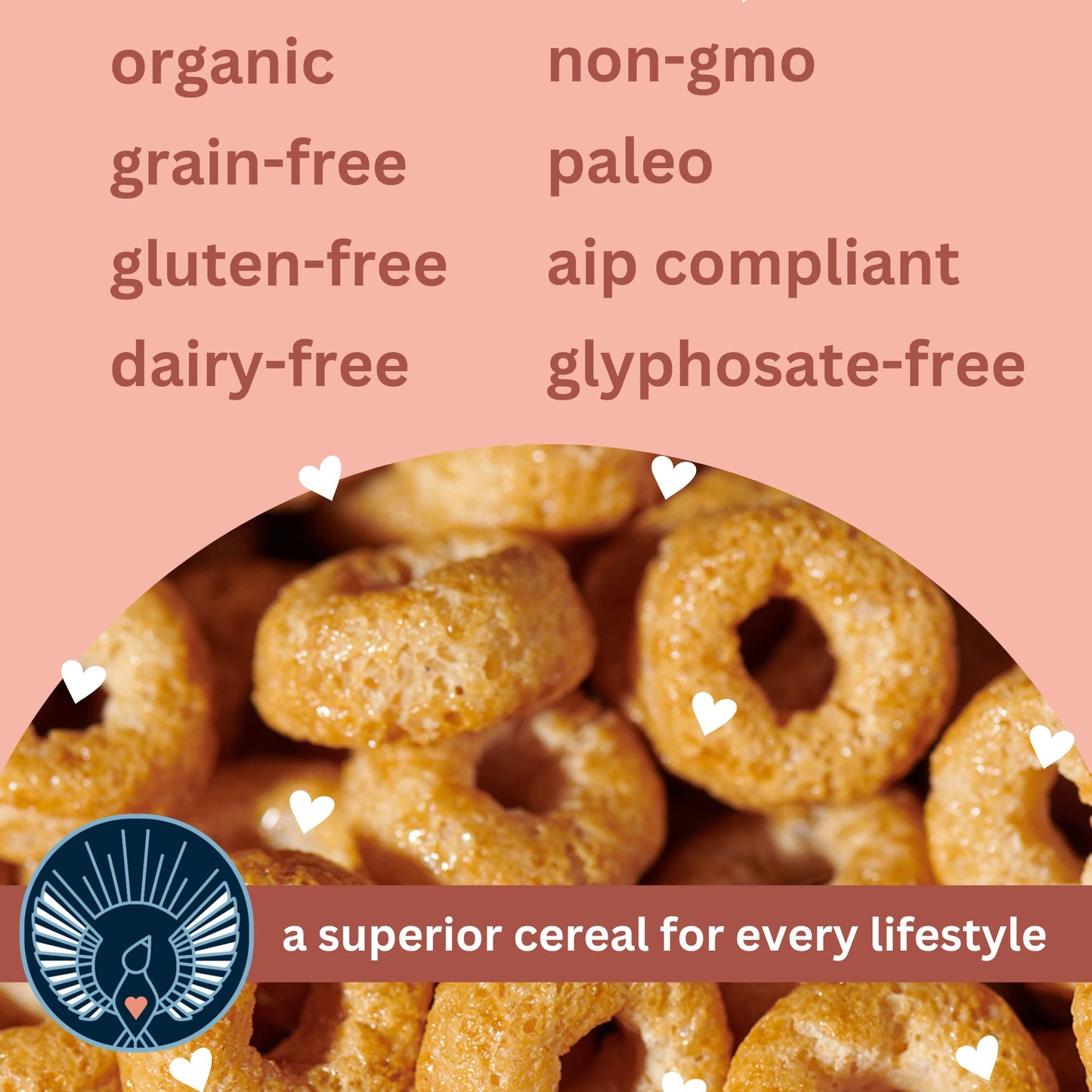 Lovebird Gluten Free Cereal - Organic Grain Free Cereals Paleo Aip Dairy Free Keto Friendly No Refined Sugar Healthy Snacks For