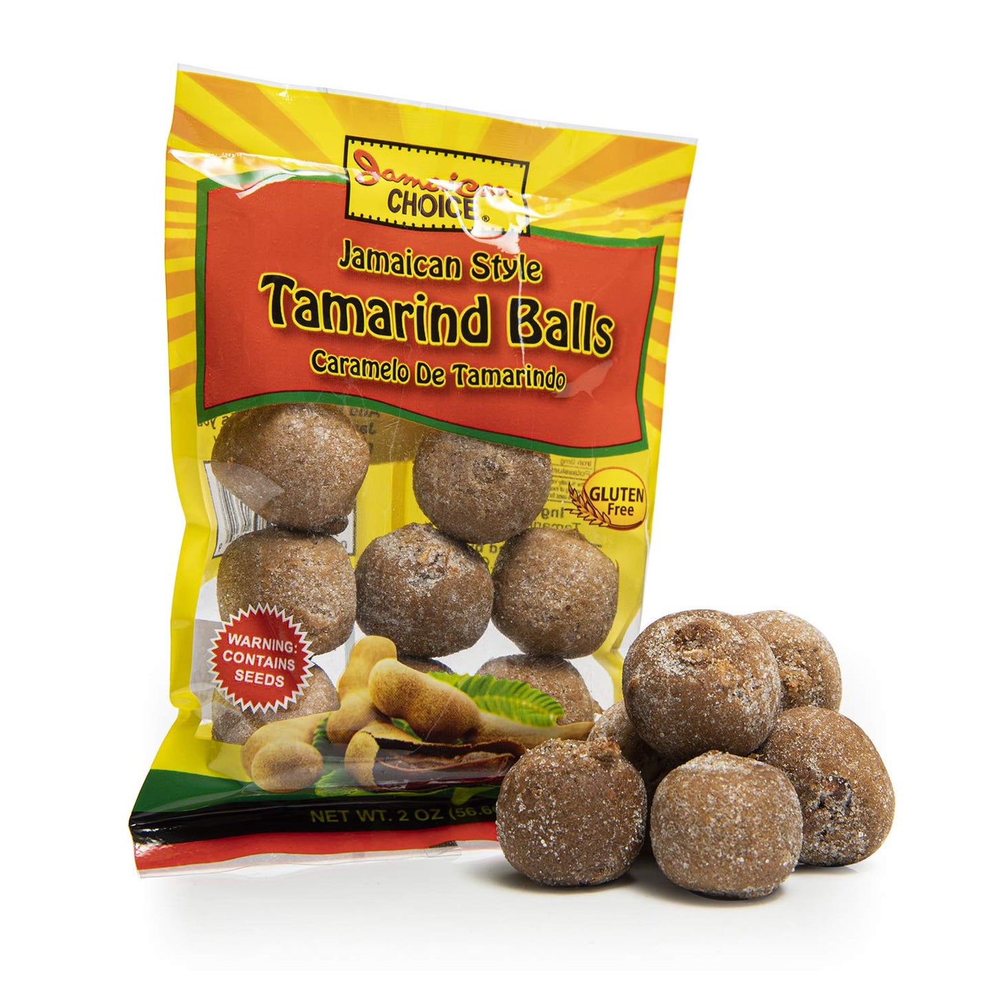 Jamaican Style Tamarind Balls, Sweet And Sour, Caramelo De Tamarindo (2 Oz Bags) 3-Pack