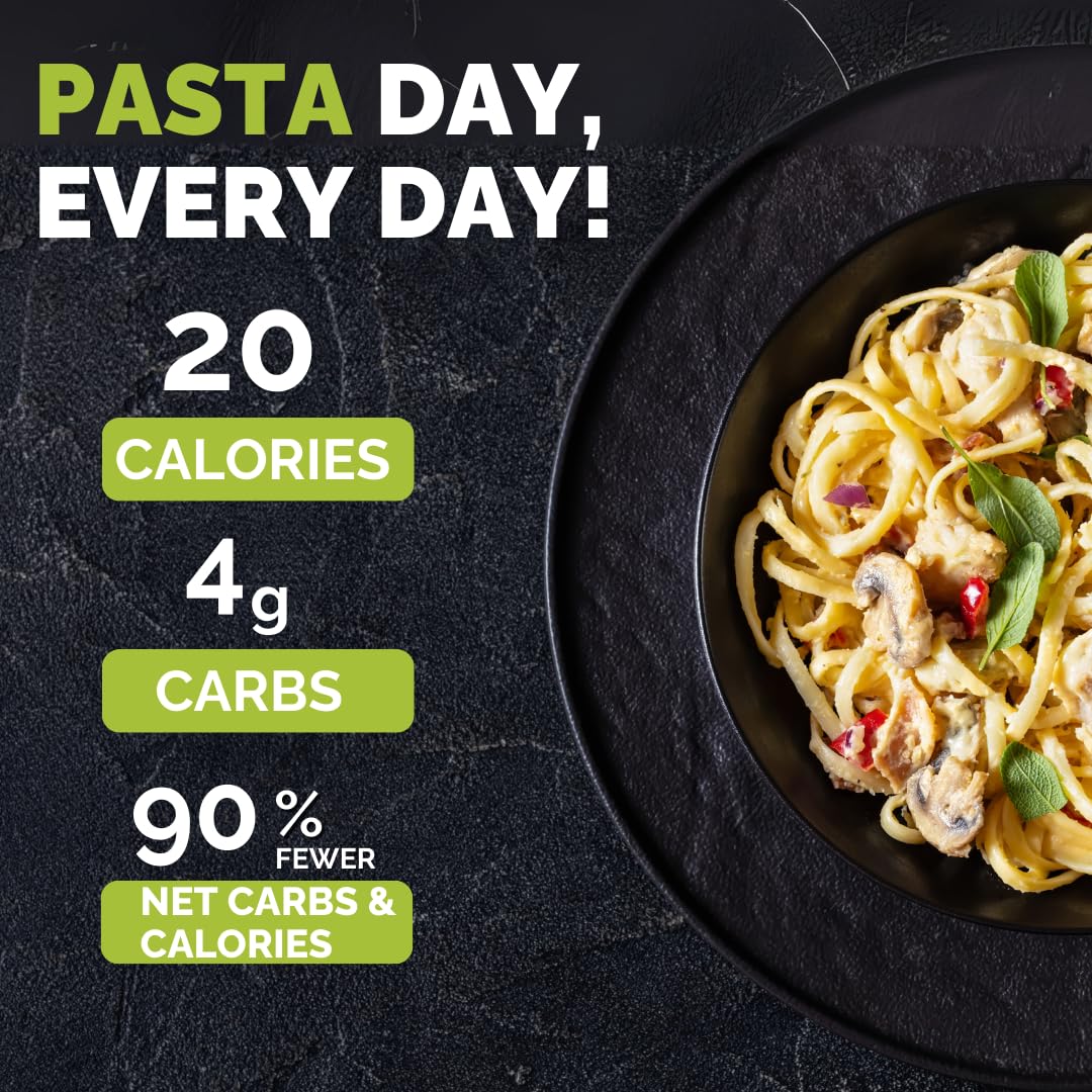 Palmini Linguine Pasta | Low-Carb  Low-Calorie Hearts of Palm Pasta | Keto  Gluten Free  Vegan  Non-GMO  Plant Based  Healthy Noodles | As Seen on Shark Tank |(12 Ounce - Pack of 12)