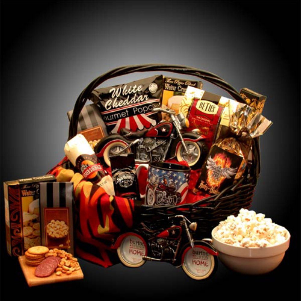 Organic Stores Motorcycle Gift: He'S A Motorcycle Man Gift Basket