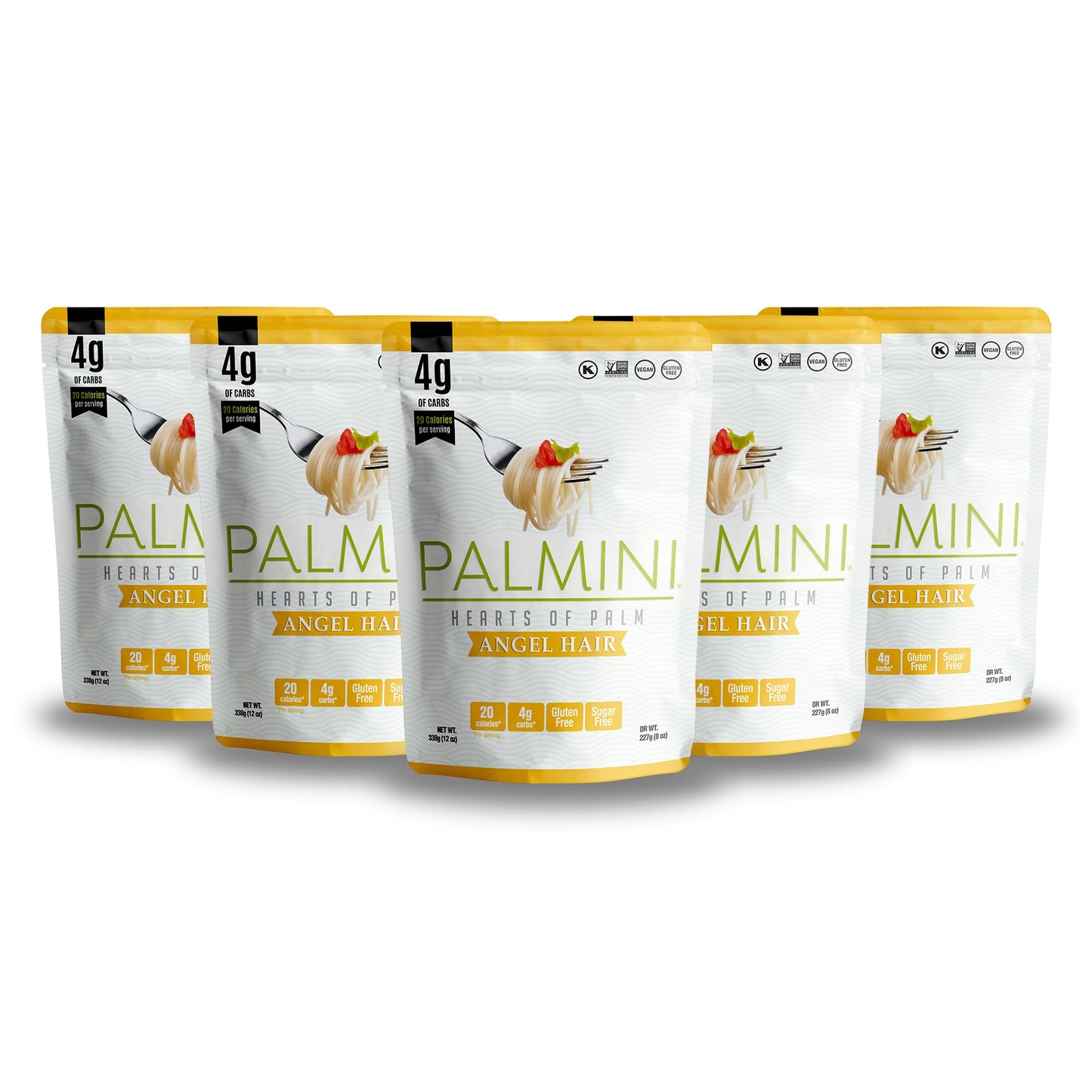 Palmini Angel Hair Pasta - Low-Carb, Gluten Free, Vegan, Non-GMO - 12 Ounce Pouch (Pack of 6)