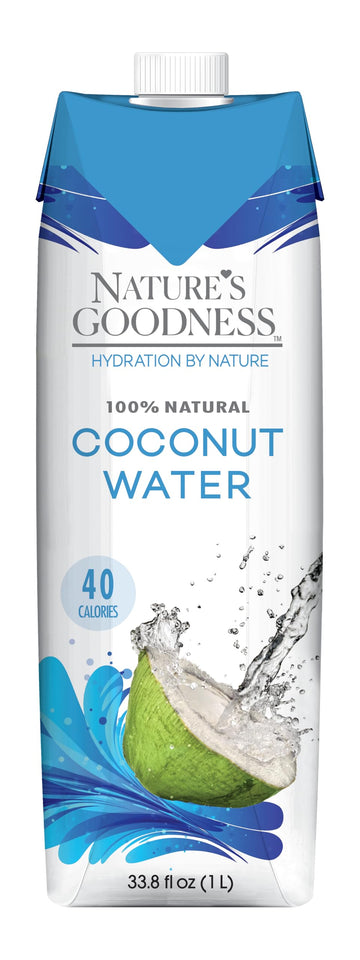 Nature'S Goodness Coconut Water - 33.82 Fl Oz 1(L) (No Pulp, Sugar Free, Vegan, Hydrating Naturally)