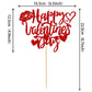 Rssta i Valentine’s Day Cake Topper, Glitter Love Heart Lips, Cupids Arrow, Red, Model XM232-red