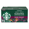 Starbucks Dark Roast K-Cup Coffee Pods, Single-Origin Sumatra (72 Count)