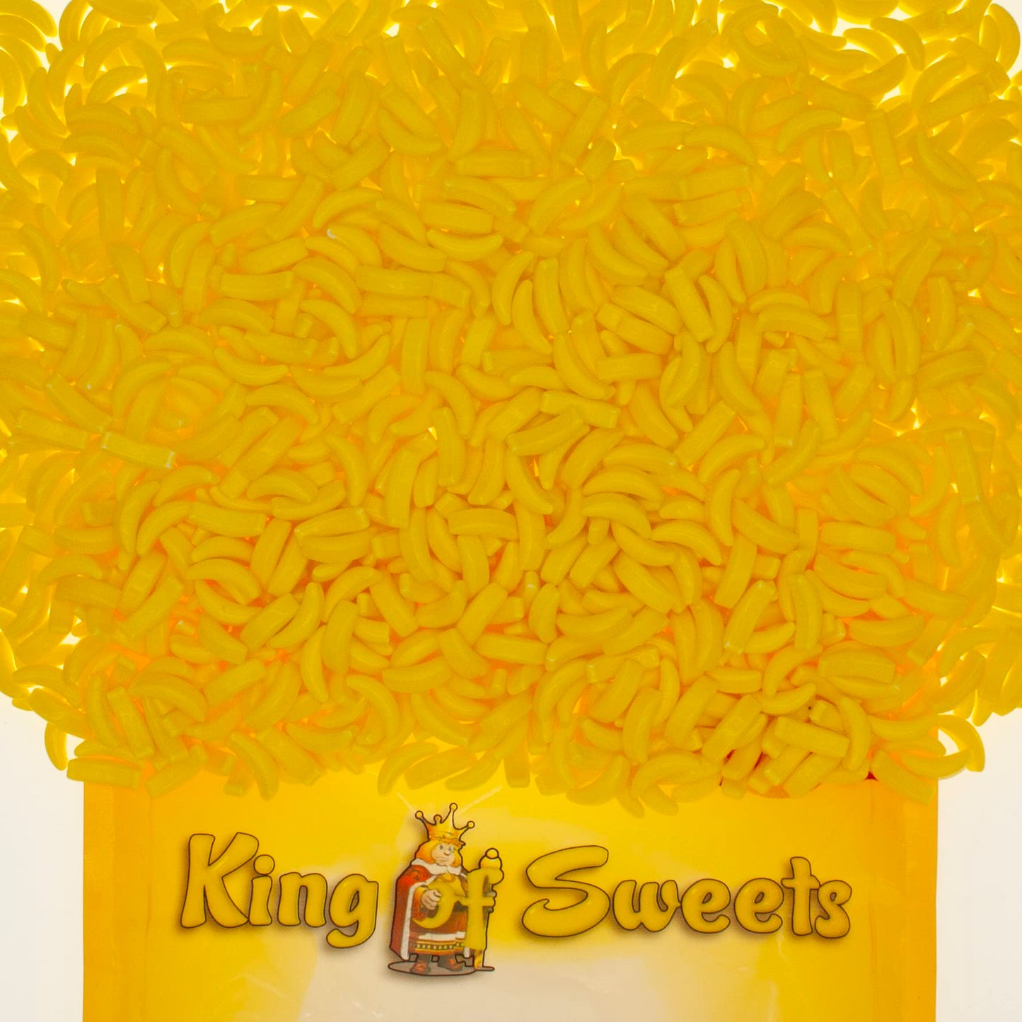 Bananarama Banana Shaped Candy XL 3 Pounds Bulk Candy Pack Yellow Candy Giant Candy in a King of Sweets Bag