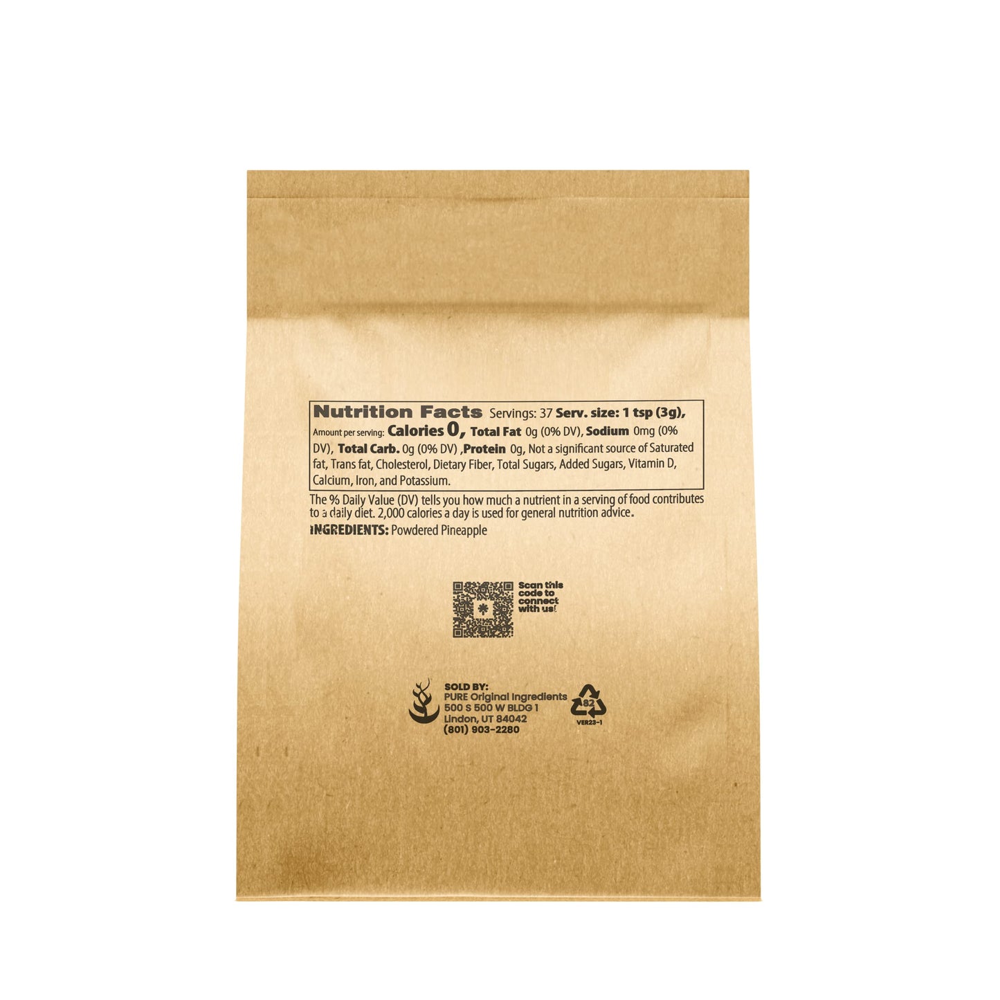 Pure Original Ingredients Pineapple Powder (4 Oz) Smoothies & Cocktails, Always Pure, Flavor Additive