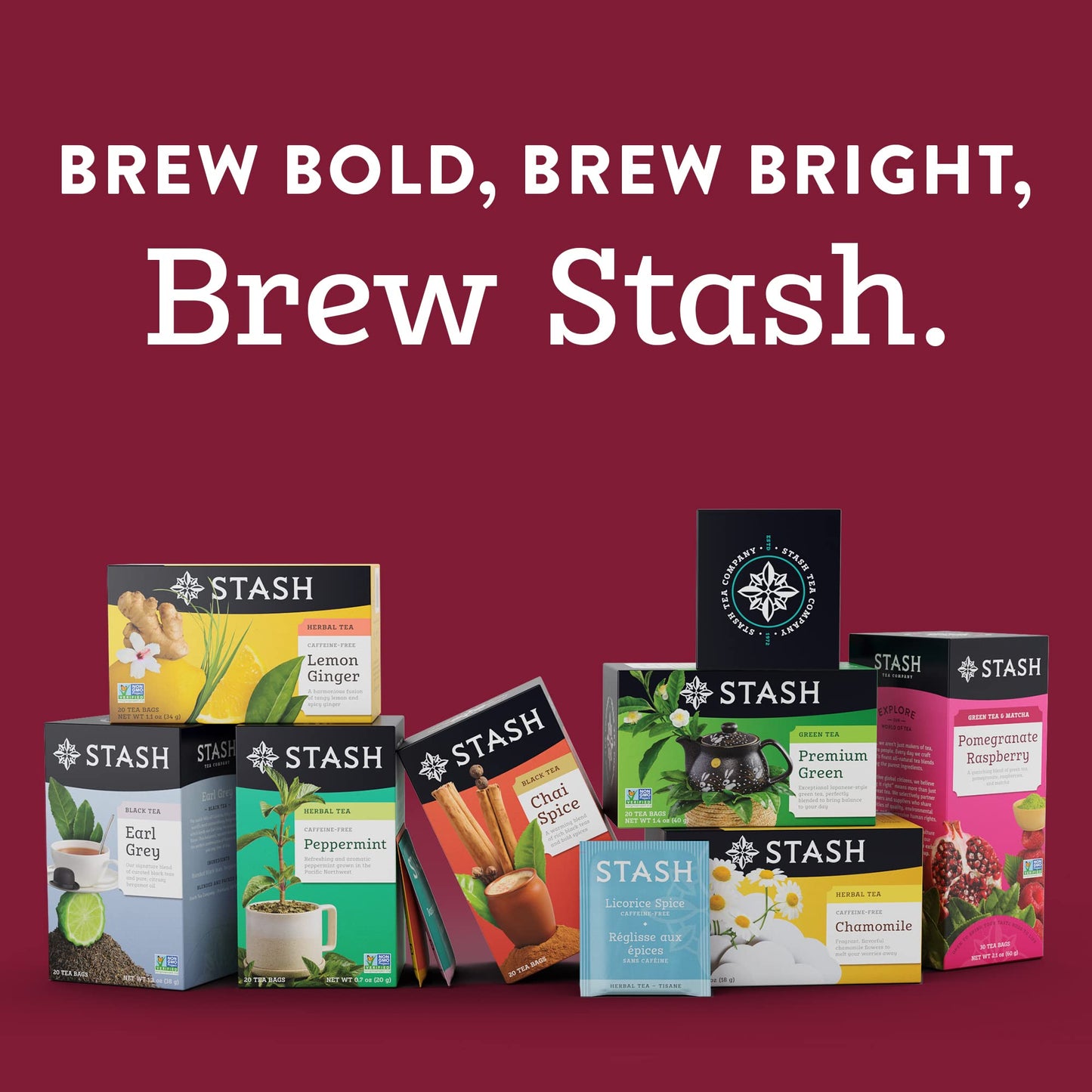 Stash Tea Christmas Eve Herbal Tea - Caffeine Free, Non-GMO - 18 Count (Pack of 6) - 108 Bags Total