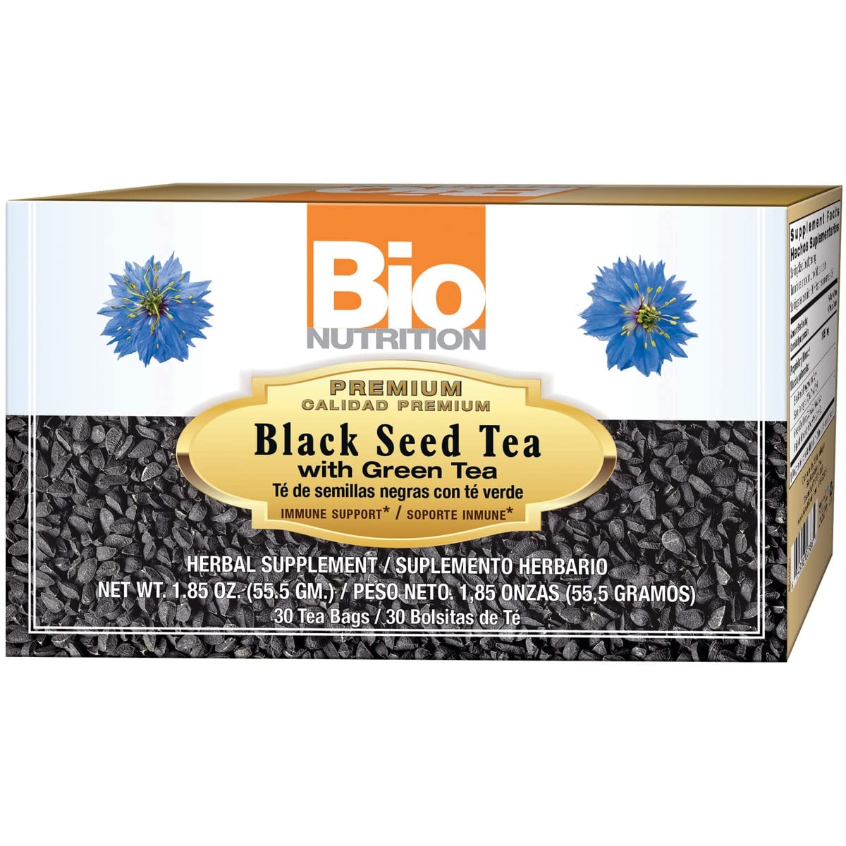 Bio Nutrition Black Seed Tea With Green Tea, 30 Tea Bags, 1.85 Oz (55.5 G)