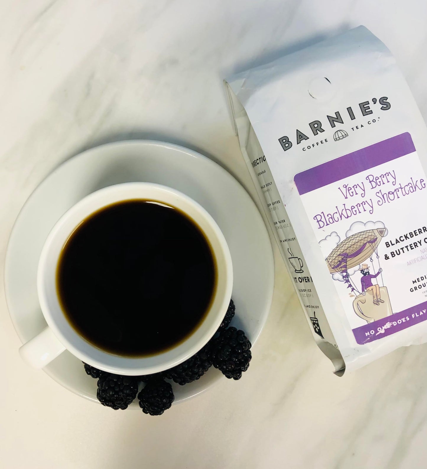 Barnies Very Berry Blackberry Shortcake Ground Coffee, Medium Roast, 12 oz Bag (Pack of 2)