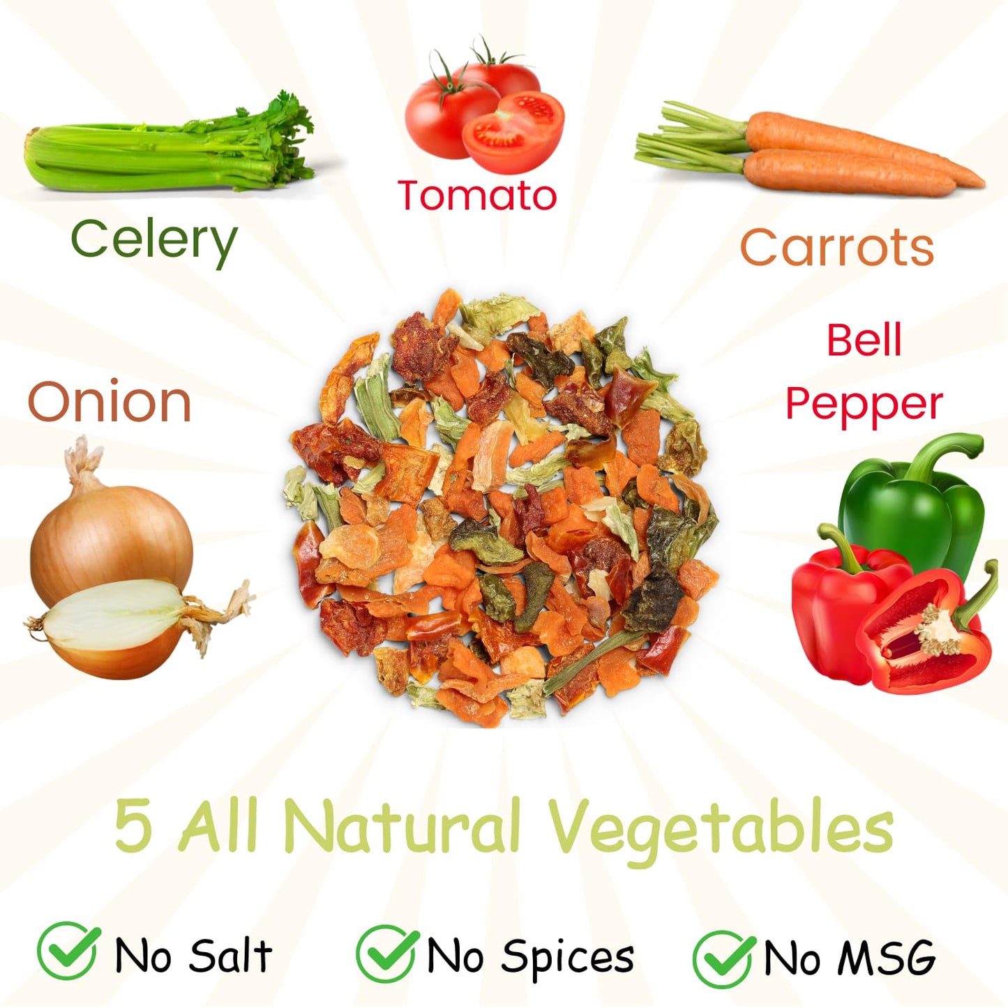 Deluxe Dried Vegetable Soup Mix By Its Delish, 24 Oz (1.5 Lb) Jumbo Container Of Dehydrated Vegetables