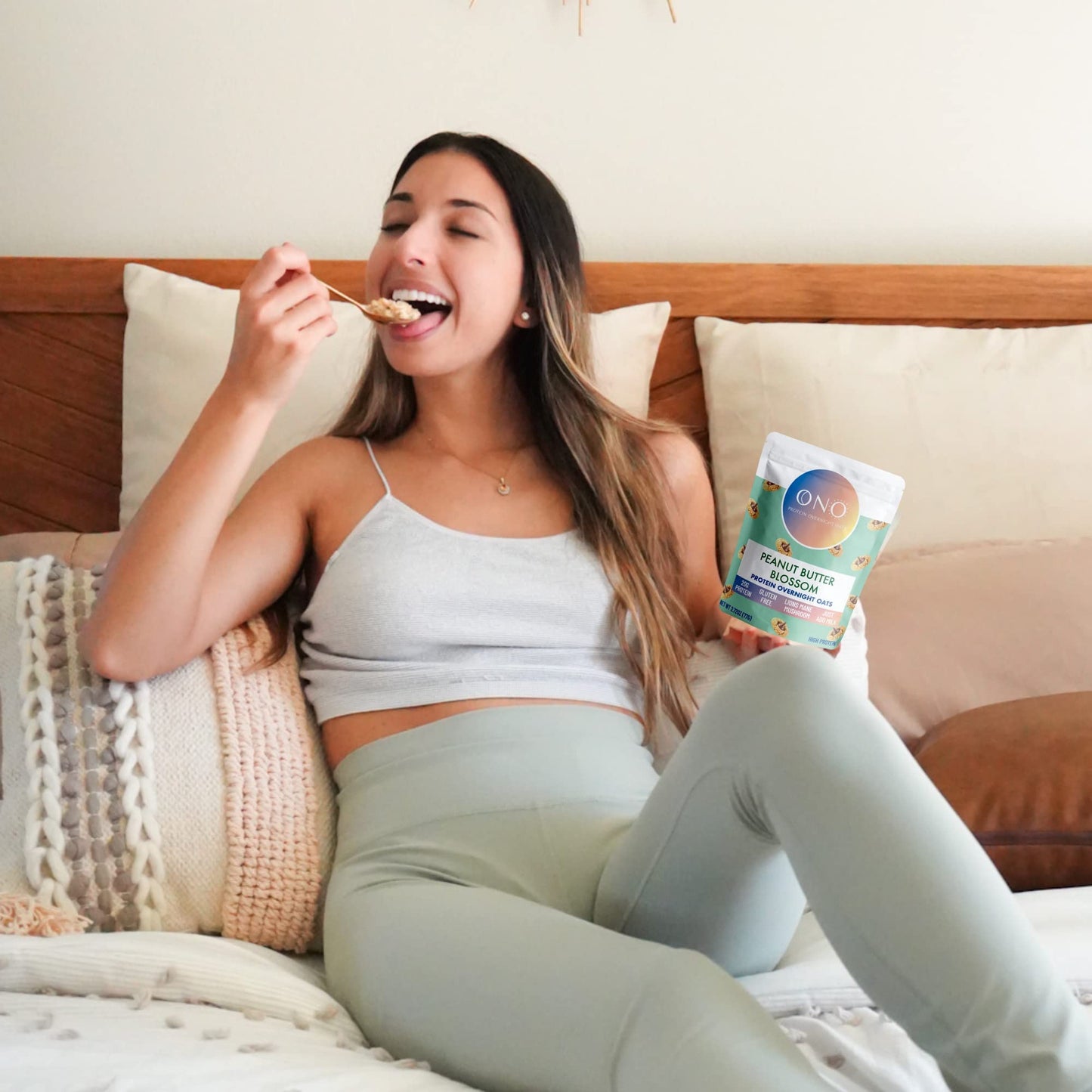 Ono Overnight Oats - Chocolate Peanut Butter Protein Oatmeal (6 Pack)- 20G Whey Protein Powder, High Fiber, Low Sugar, Organic G