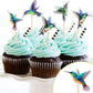 40 Pieces Hummingbird Cake Cupcake Toppers Bird Cupcake Topper Decoration Wafer Hummingbird Cake Bird Decor By Wafer Paper For Spring Wedding Birthday Celebrating Party Events, 4 Styles