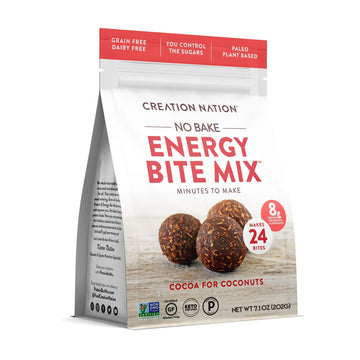 No-Bake Protein & Energy Bite Mix - Makes 24 Protein Balls & Energy Bites, 7-9G Protein/ Serv, Tastes Like A Chocolate Coconut C