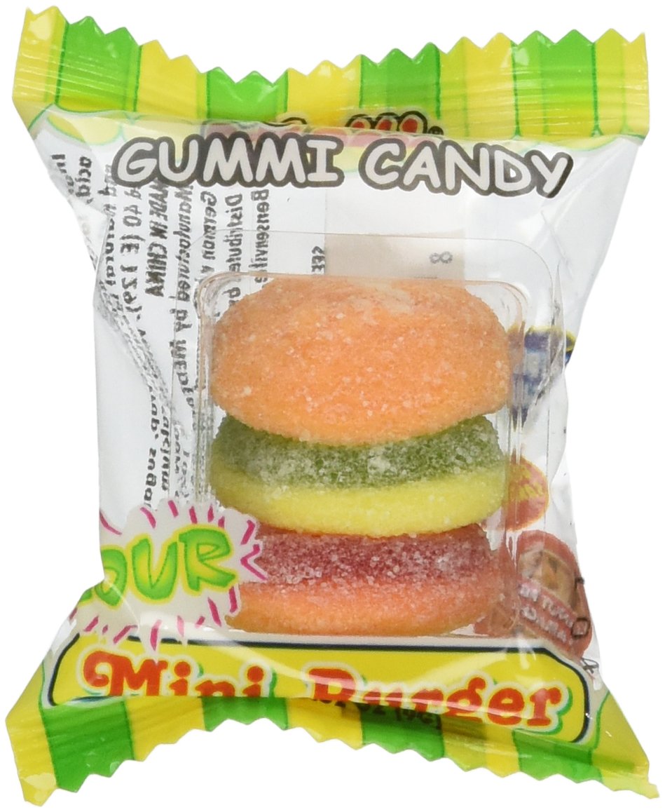 Sour Gummy Burger - Mini Gummi Hamburger 60 Pieces