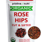 2 Lb (32 Oz) Rose Hips Dried Organic Bulk, Organic Rosehips Cut & Sifted, 95% Seedless, European All Natural, Rosehips Dried Org