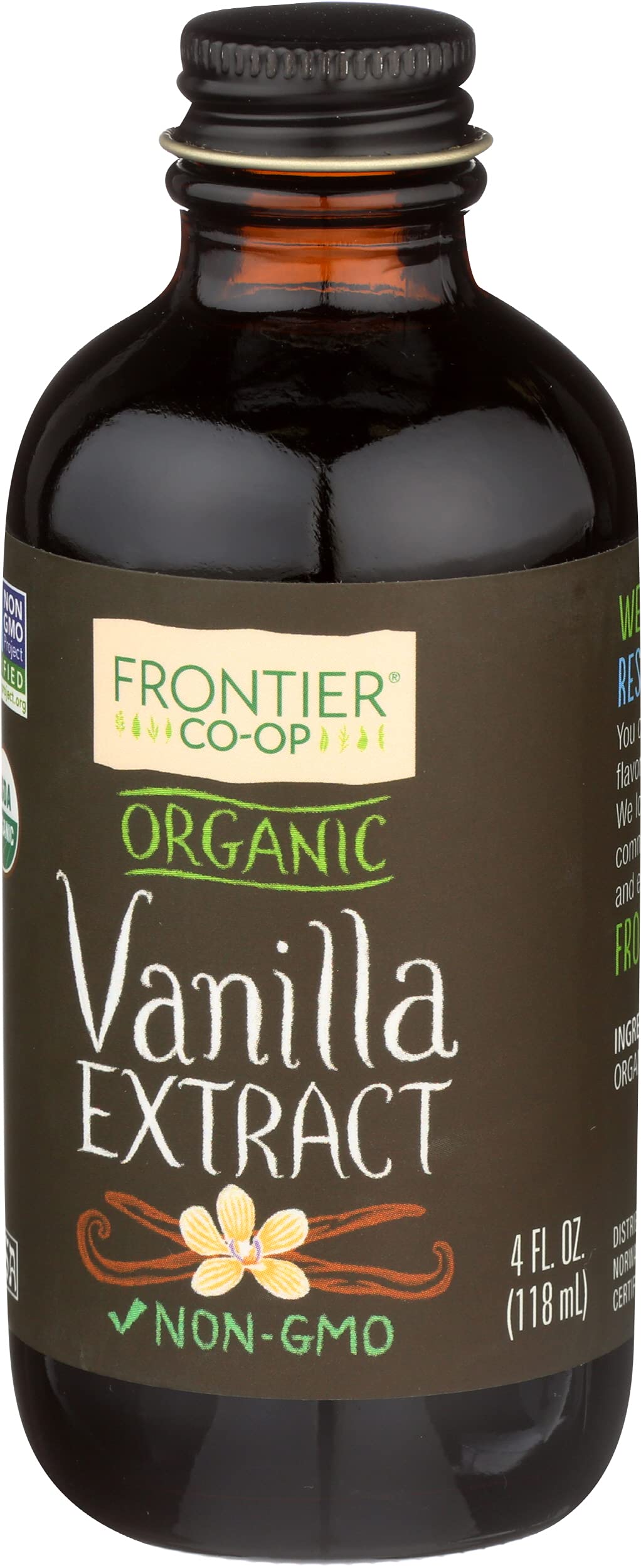 Frontier Co-op Organic Vanilla Extract 4 oz Liquid
