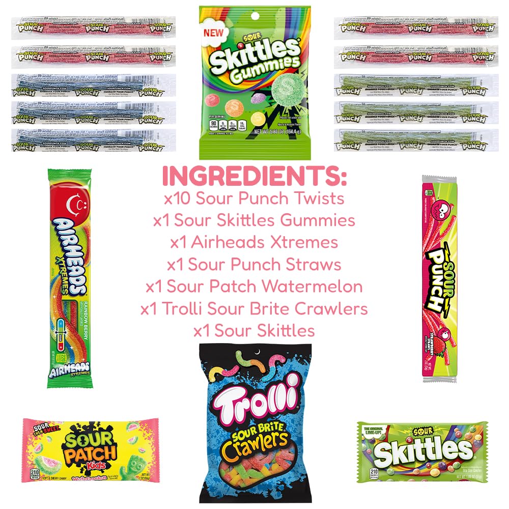 Hangry Kit Congratulations Sour Candy Kit - 16-Piece Variety Pack With All Your Favorite Sour Candy Classics In A 'Congratulatio