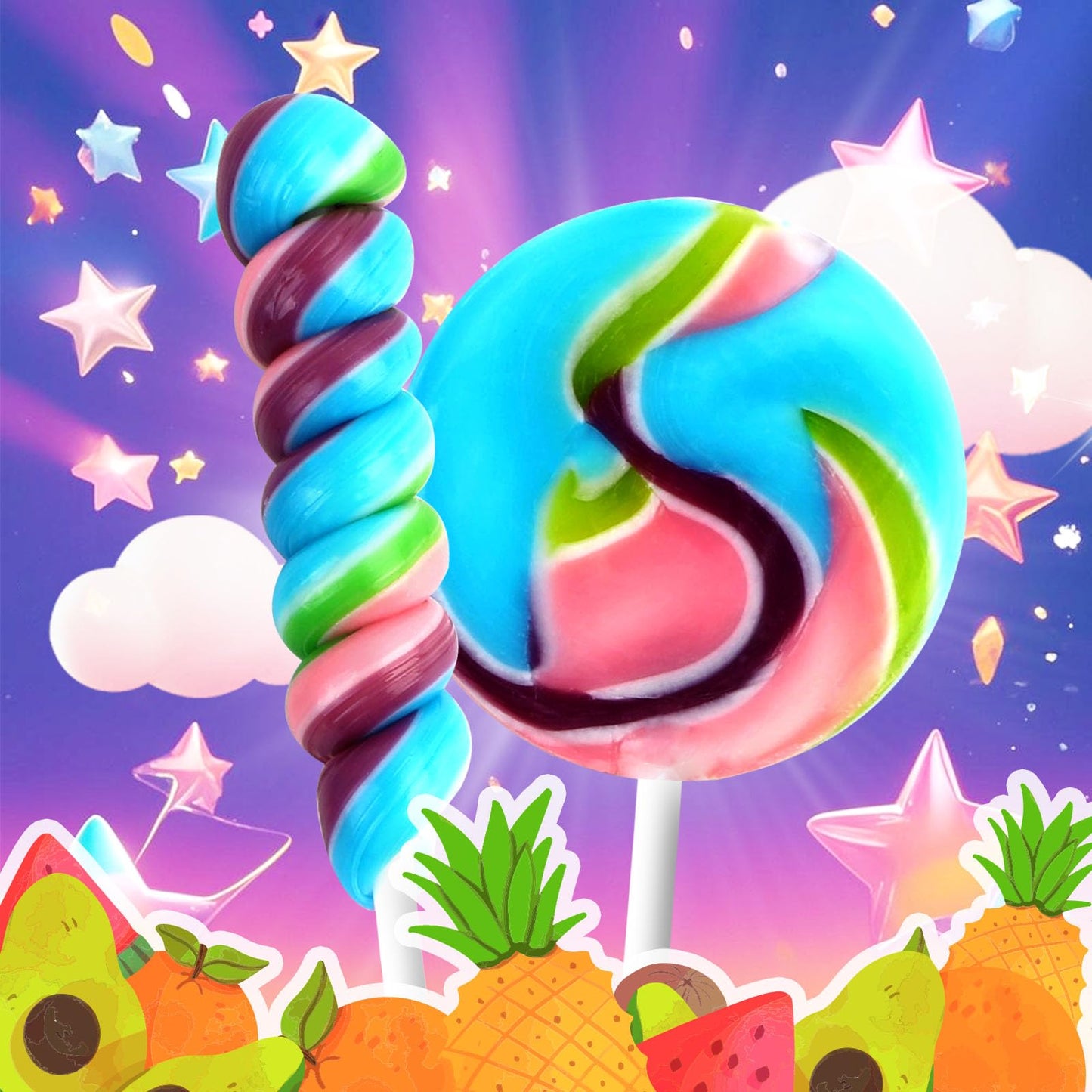 Twisty Lollipop,Swirl Lollipop,Rainbow Twist And Swirl Lollipops,Individually Wrapped Bulk,Kid'S Lollipops Candy For Birthday,12