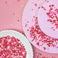 Miss Doozy Valentines Sprinkles for Baking - 3.53oz White Red Pink Jimmies and Heart Sprinkles for Cake Decorating