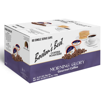 Boston’S Best Coffee - Morning Glory Blend, Delicious Medium Dark Roast Coffee, Gourmet Coffee Compatible With Keurig® Coffee Maker, 1 Count (80 Single Serve Cups)