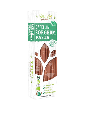 Big Green Organic Food- Organic Sorghum Capellini, 8.8Oz, Gluten-Free, Non-Gmo (1)