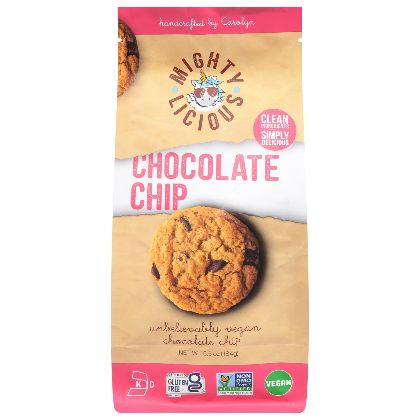 MIGHTYLICIOUS Vegan Chocolate Chip Cookies - Gluten-Free, Dairy-Free, Allergen Friendly, Egg-Free, Non-GMO, Kosher, Preservative