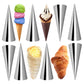 Non-Stick Cream Cannoli Tubes, Fantasyday 19 Pcs Stainless Steel Baking Cones Pastry Roll Horn Croissant Mold Cannoli Shells Wit