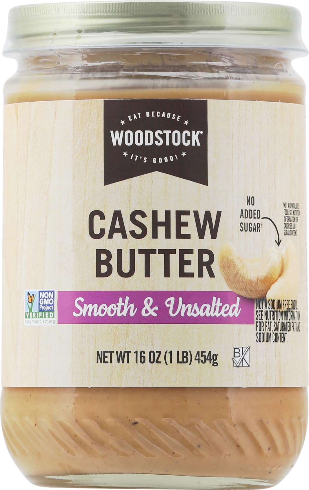 Woodstock Farms cashew Butter 16 Ounce - 12 per case.