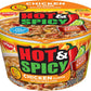 Nissin Bowl Noodles Hot & Spicy Chicken Flavor Microwavable And Spoonable Noodles & Soup With Og Trans Fat For Best In Ramen Instant Noddle Soup- 12 Pack Of 3.32 Oz Cups