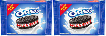 OREO Mega Stuf Chocolate Sandwich Cookies, Party Size, 1 lb 9.35 oz (Pack of 2)