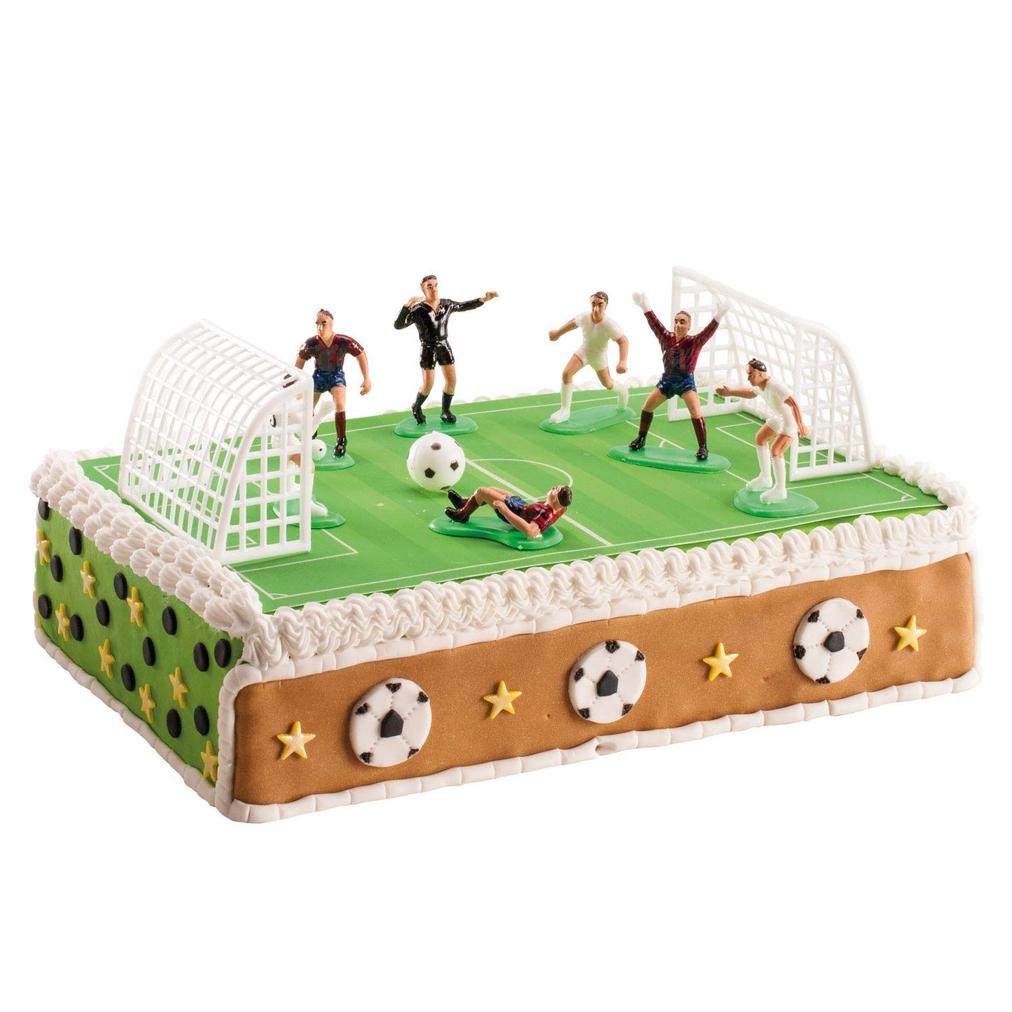 Dekora - Soccer Kit For Cake Decorating - Birthday Cake Toppers - Soccer Cake Toppers - Pack 10 Soccer Cake Toppers