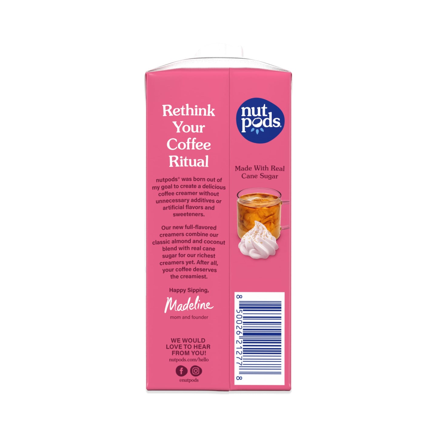 nutpods Sweet Crme Non Dairy Coffee Creamer, Sweetened with Organic Cane Sugar, Made from Almonds and Coconuts, Gluten Free, Non
