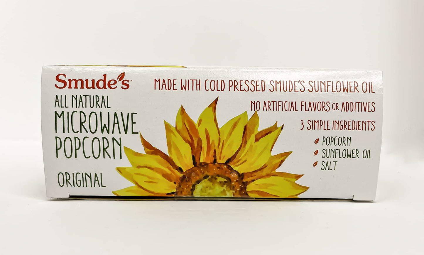 Smude'S Brand All Natural Microwave Popcorn - Original | 3 Simple Ingredients - Popcorn, Smudes Sunflower Oil, & Salt | Healthy