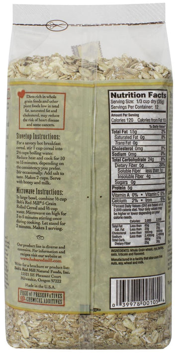 Bob's Red Mill 5 Grain Rolled Cereal, 16 Ounce