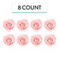 Global Sugar Art Peace Rose Sugar Cake Flowers Pink 2 Inch, 8 Count By Chef Alan Tetreault