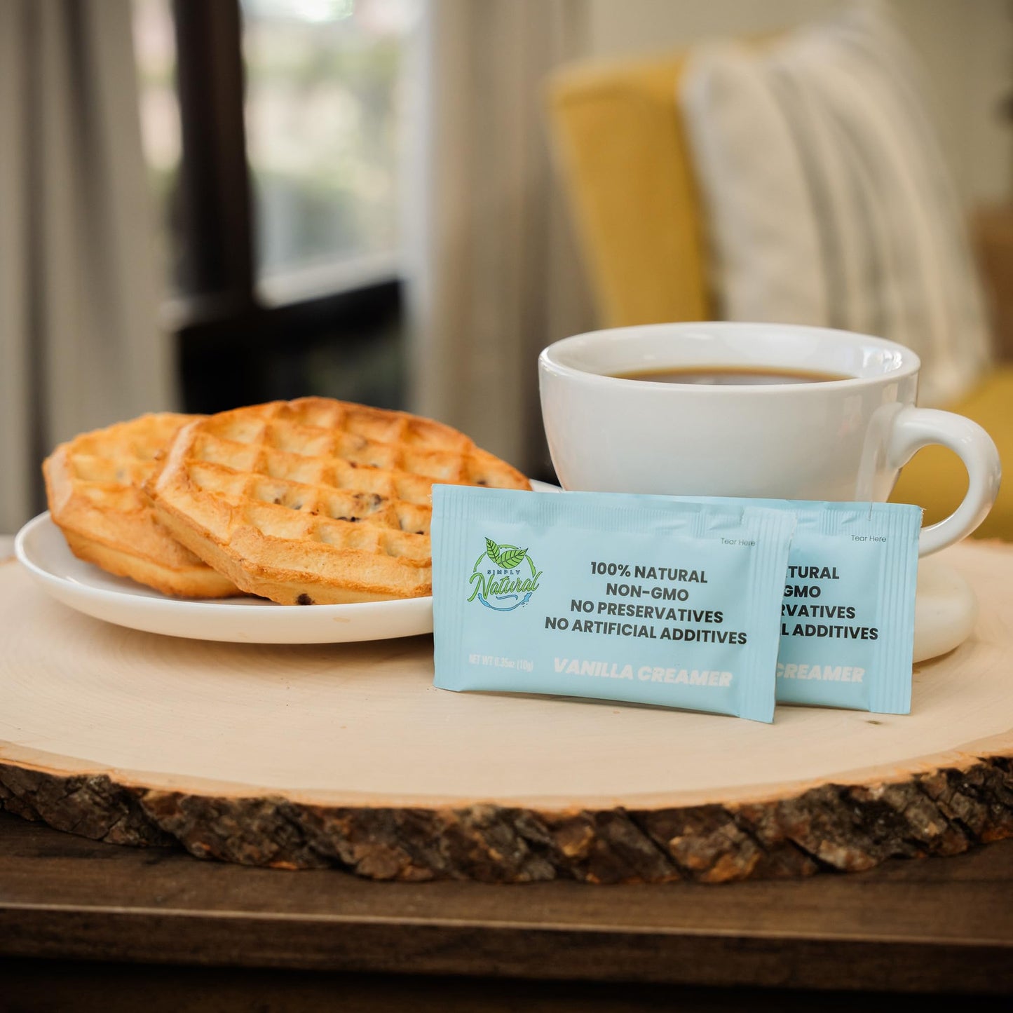 Simply Natural Vanilla Sweetened Condensed Milk Creamer Single-Serve 10 Grams Sachet, All Natural Coffee/Tea Creamer (70 Sachets